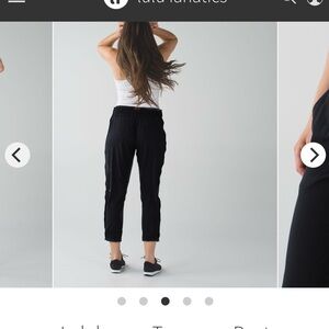 Lululemon Athletica Black Tearaway Joggers